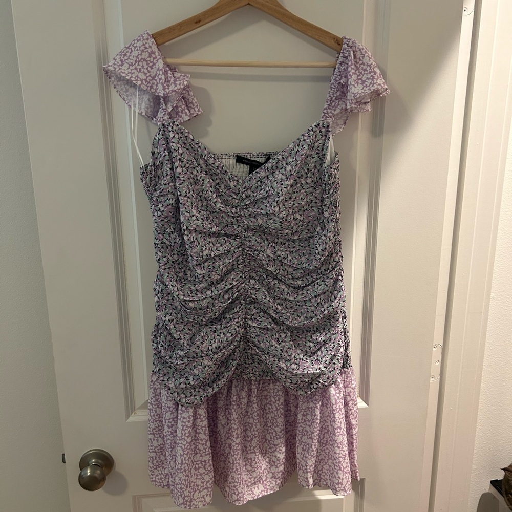 French Connection Sheer Lilac Floral Dress
